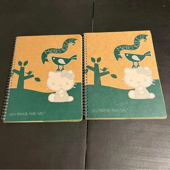 Hello Kitty Eco Friendly NoteBooks NEW Lot Of 2 - Picture 1 of 10
